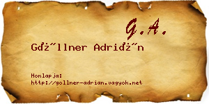 Göllner Adrián névjegykártya